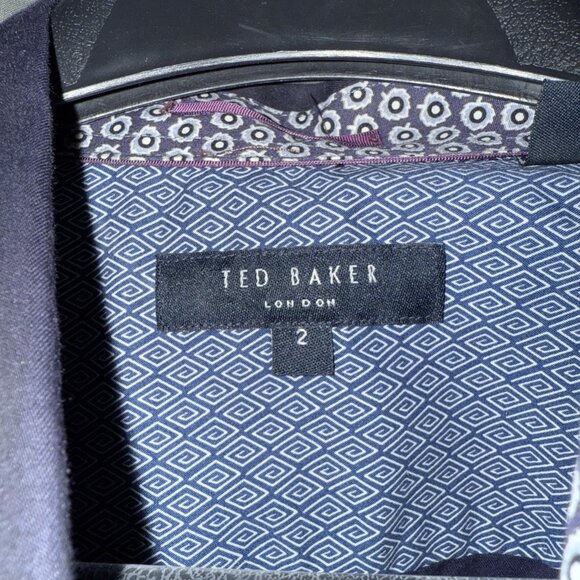 Lot Of 2 Ted Baker Long Sleeve Dress Shirt Button Up Men Size 2-3 UNDERARM STAIN - Picture 6 of 16
